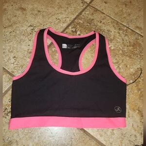 Black and Pink Sports Bra